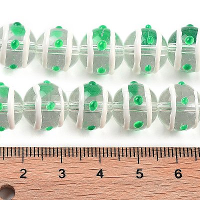 Glass with Enamel Beads Strands GLAA-M047-01H-1