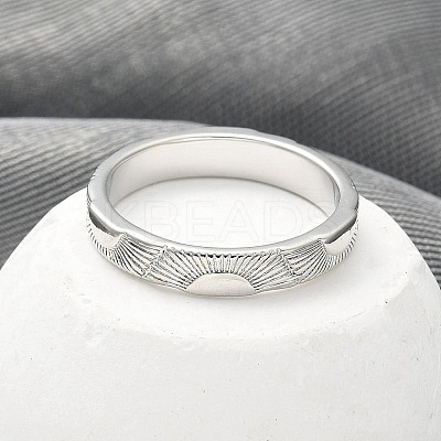 304 Stainless Steel Sun Shin Finger Ring for Women RJEW-B109-04P-1