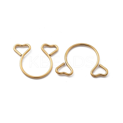304 Stainless Steel Heart Clip on Nose Rings AJEW-A062-01B-G-1