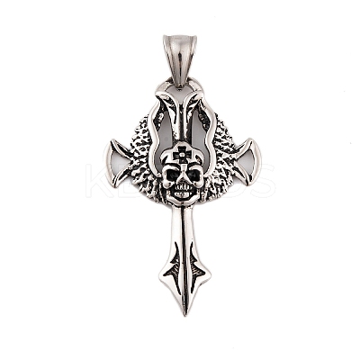 304 Stainless Steel Pendants STAS-K283-10AS-1