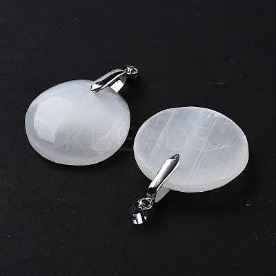 Natural Selenite Pendants G-M091-01D-1