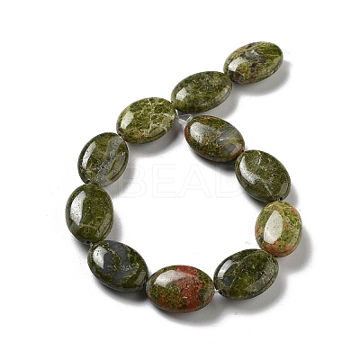Natural Unakite Beads Strands G-P528-M17-01-1
