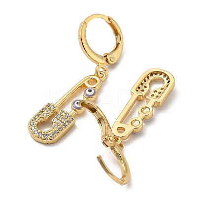 Real 18K Gold Plated Brass Dangle Leverback Earrings EJEW-L269-016G-07-1