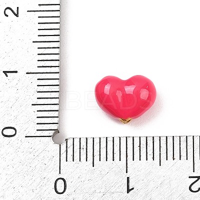 Brass Enamel Beads KK-G541-01C-1