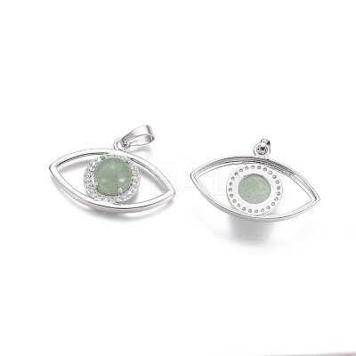 Natural Green Aventurine Pendants G-L512-H09-1