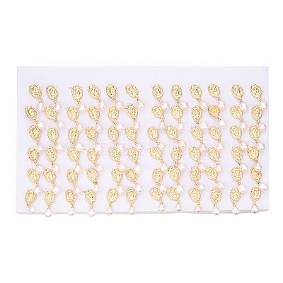 Natural Pearl Dangle Stud Earrings PEAR-N020-06M-1