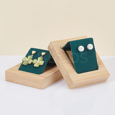 3Pcs 1-Slot Rectangle Wood Earring Display Stands EDIS-DR0001-06-1