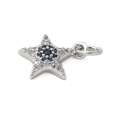 Brass Micro Pave Cubic Zirconia Charms KK-U056-41P-1