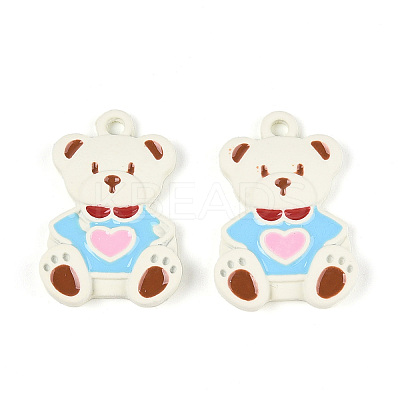 Alloy Spray Painted Enamel Pendants X-ENAM-S115-200-1