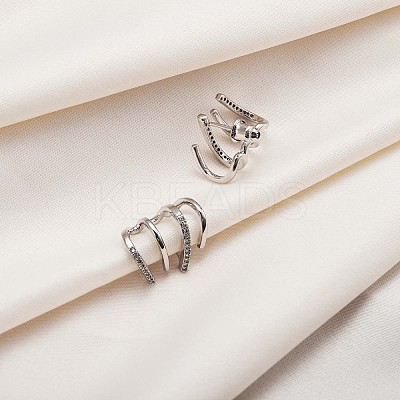Crystal Rhinestone Claw Stud Earrings JE918A-1