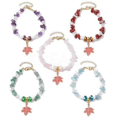 Handmade Lampwork Beads Beaded Bracelets for Women BJEW-JB11335-1