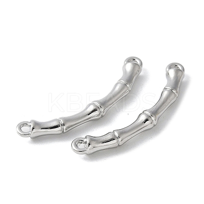 Alloy Curved Bamboo Stick Connector Charms PALLOY-S044-07A-P-1