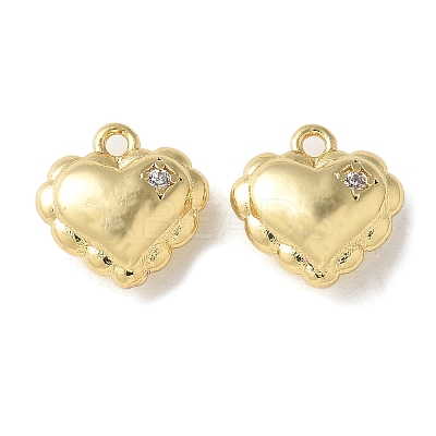 Brass Micro Pave Cubic Zirconia Pendants KK-P290-60G-02-1