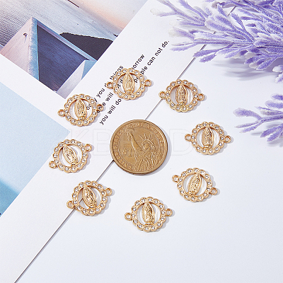 Religion Alloy Connector Charms with Crystal Rhinestone FIND-WH0416-94-1