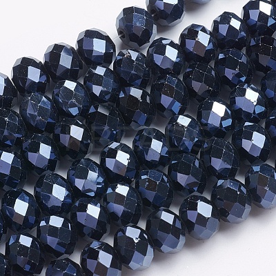 Glass Beads Strands GR12MMY-27L-1