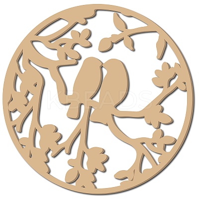 Laser Cut Unfinished Basswood Wall Decoration WOOD-WH0113-117-1