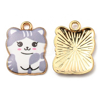 Printed Alloy Pendants ENAM-L042-07G-02-1