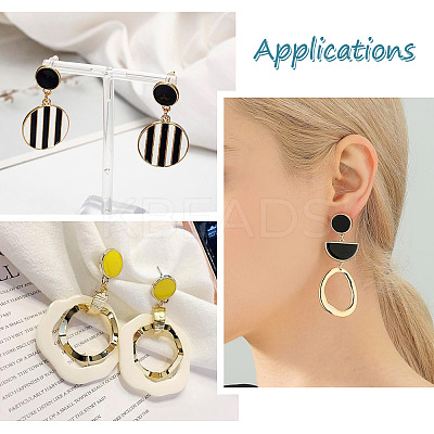 20Pcs 10 Style Alloy Enamel Stud Earring Findings FIND-EL0001-03-1