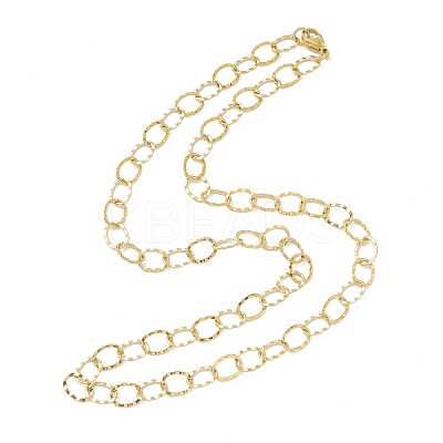 PVD Vacuum Plating 304 Stainless Steel Chunky Rolo Chains Necklace for Men Women STAS-E001-12G-1