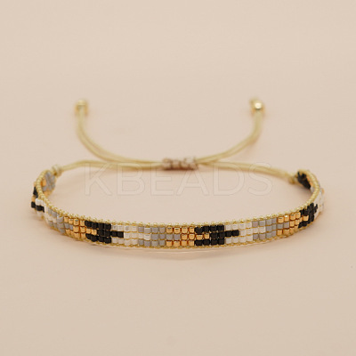 Colorful Glass Seed Bead Braided Bracelets for Women QJ1437-1-1