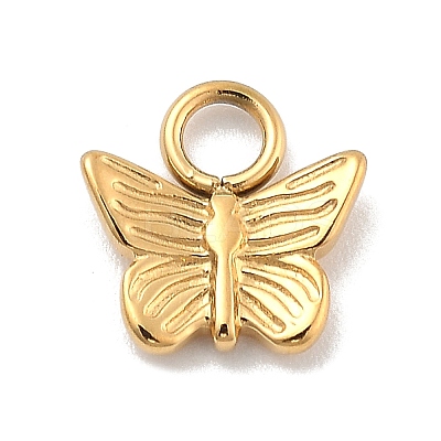 Ion Plating(IP) 304 Stainless Steel Charms STAS-P379-37B-G-1