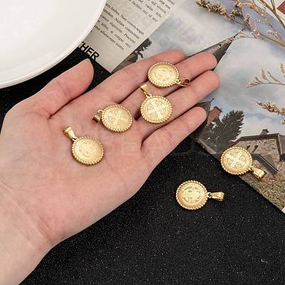 304 Stainless Steel Pendants Ion Plating(IP) STAS-O065-18-1