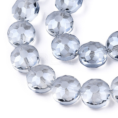 Electroplate Glass Beads Strands EGLA-Q084-12mm-11-1