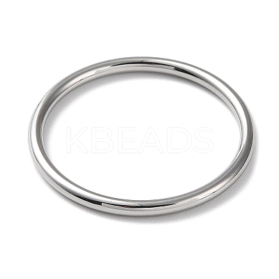 Non-Tarnish 304 Stainless Steel Simple Plain Band Finger Ring for Women Men RJEW-F152-01H-P-1