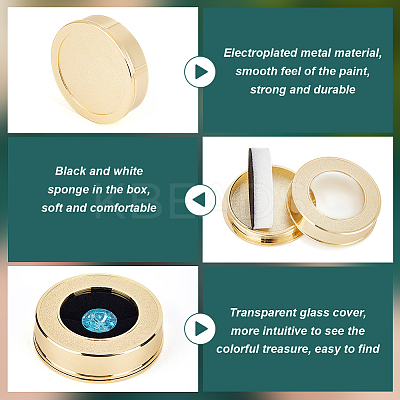 Alloy Loose Diamond Boxes CON-WH0104-11C-G-1