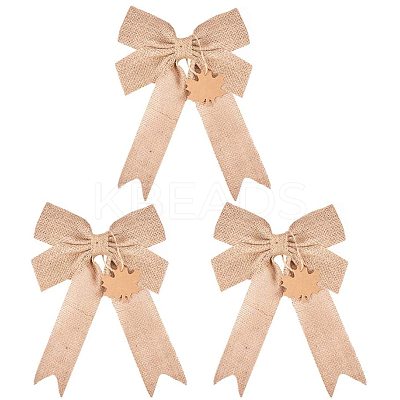 Linen Bowknot DIY-PH0001-76-1