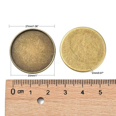 Iron Plain Edge Bezel Cups X-MAK-Q011-25AB-25mm-1
