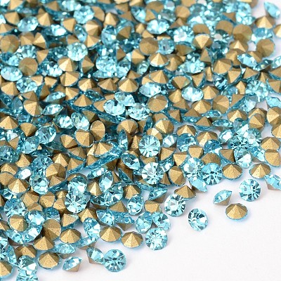 Back Plated Grade A Diamond Glass Pointed Rhinestone RGLA-SS10-004-1