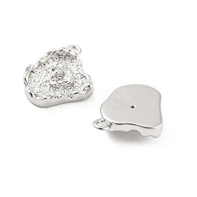 Brass Micro Pave Cubic Zirconia Pendants KK-E090-15P-1