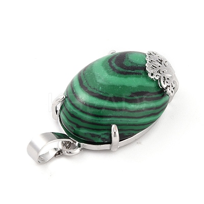 Synthetic Malachite Pendants G-C235-03B-RS-1