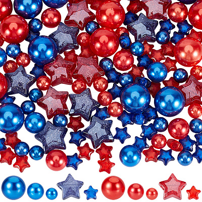 86Pcs 3 Styles Plastic Imitation Pearl Beads OACR-SP0001-75-1