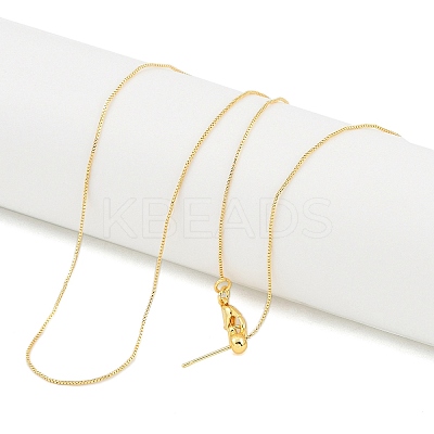 0.5mm Rack Plating Brass Box Chain Adjustable Slider Necklaces for Women Men X-MAK-L044-52G-1