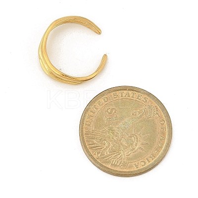 Hollow Out 304 Stainless Steel Cuff Rings for Women RJEW-G338-23G-1