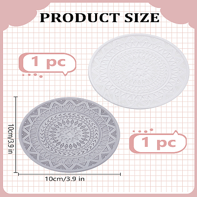 2Pcs 2 Colors Diatomaceous Earth Cup Mats FIND-LP0006-66-1