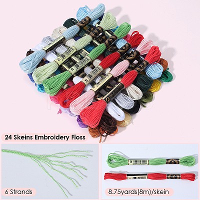 6-Ply Polyester Embroidery Floss OCOR-CY0002-54B-1