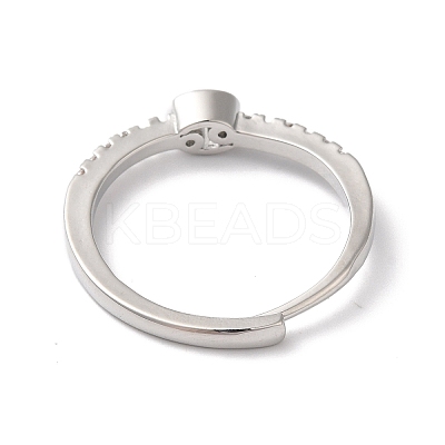 Rack Plating Brass Clear Cubic Zirconia Constellation Adjustable Rings for Women RJEW-S407-08P-11-1
