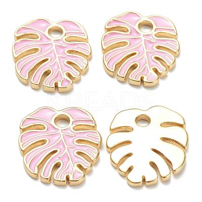 Brass Enamel Pendants KK-A153-07G-B-1