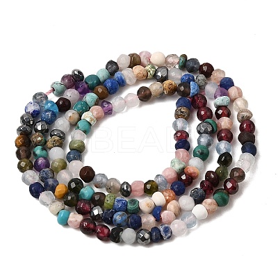 Natural & Synthetic Mixed Gemstone Beads Strands GG-CBAA998-A01-3mm-1