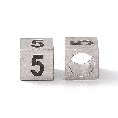 Tarnish Resistant 303 Stainless Steel European Beads STAS-G286-P05-1