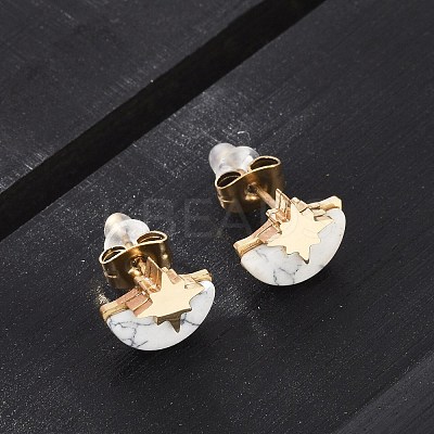 304 Stainless Steel Stud Earrings EJEW-Z089-37B-G-1