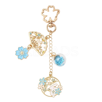 Alloy Enamel Pendant Keychains HJEW-FS00049-02-1