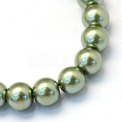 Baking Paint Glass Pearl Bead Strands HY-Q003-3mm-49-1
