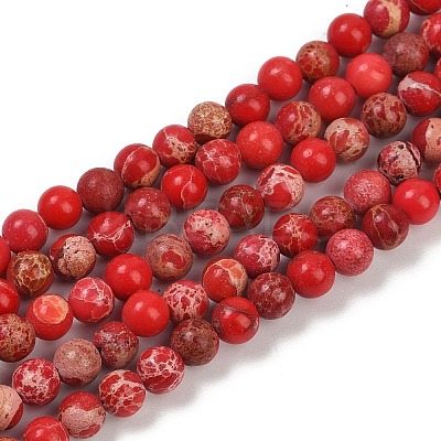 Dyed Natural Regalite/Imperial Jasper/Sea Sediment Jasper Beads Strands G-B124-C04-1