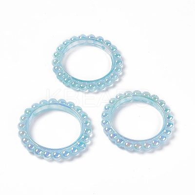 UV Plating Opaque Acrylic Beads Frames PACR-M003-03B-1