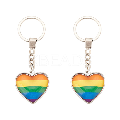 2Pcs Pride Alloy Keychain KEYC-DC0001-06-1