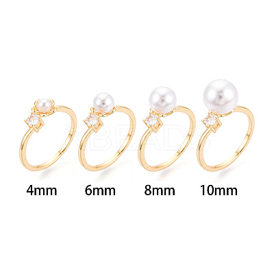Flower Brass Micro Pave Cubic Zirconia Cup Peg Ring Settings X-KK-N274-15G-1